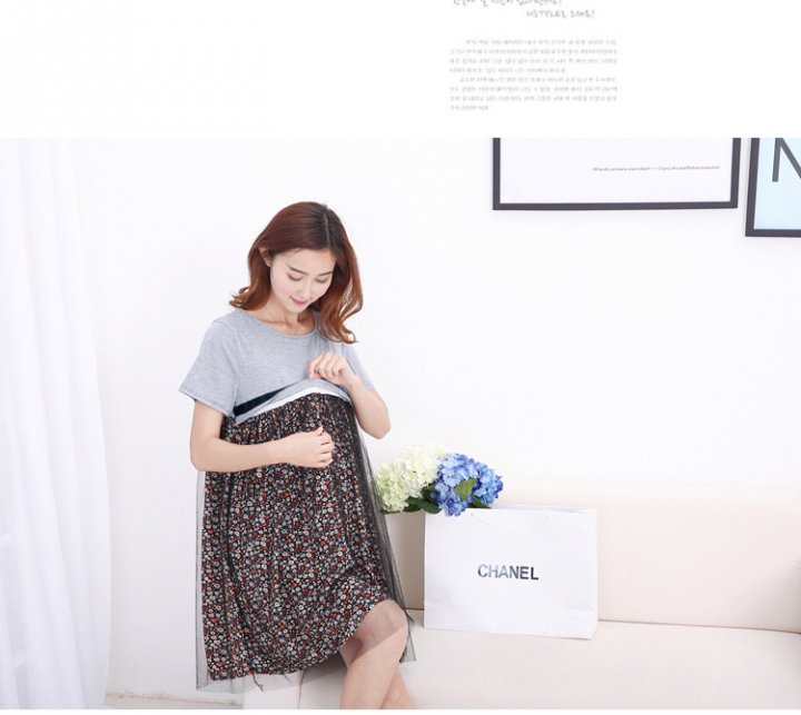 CD06860 Fashion Korean style breast-feeding skirt